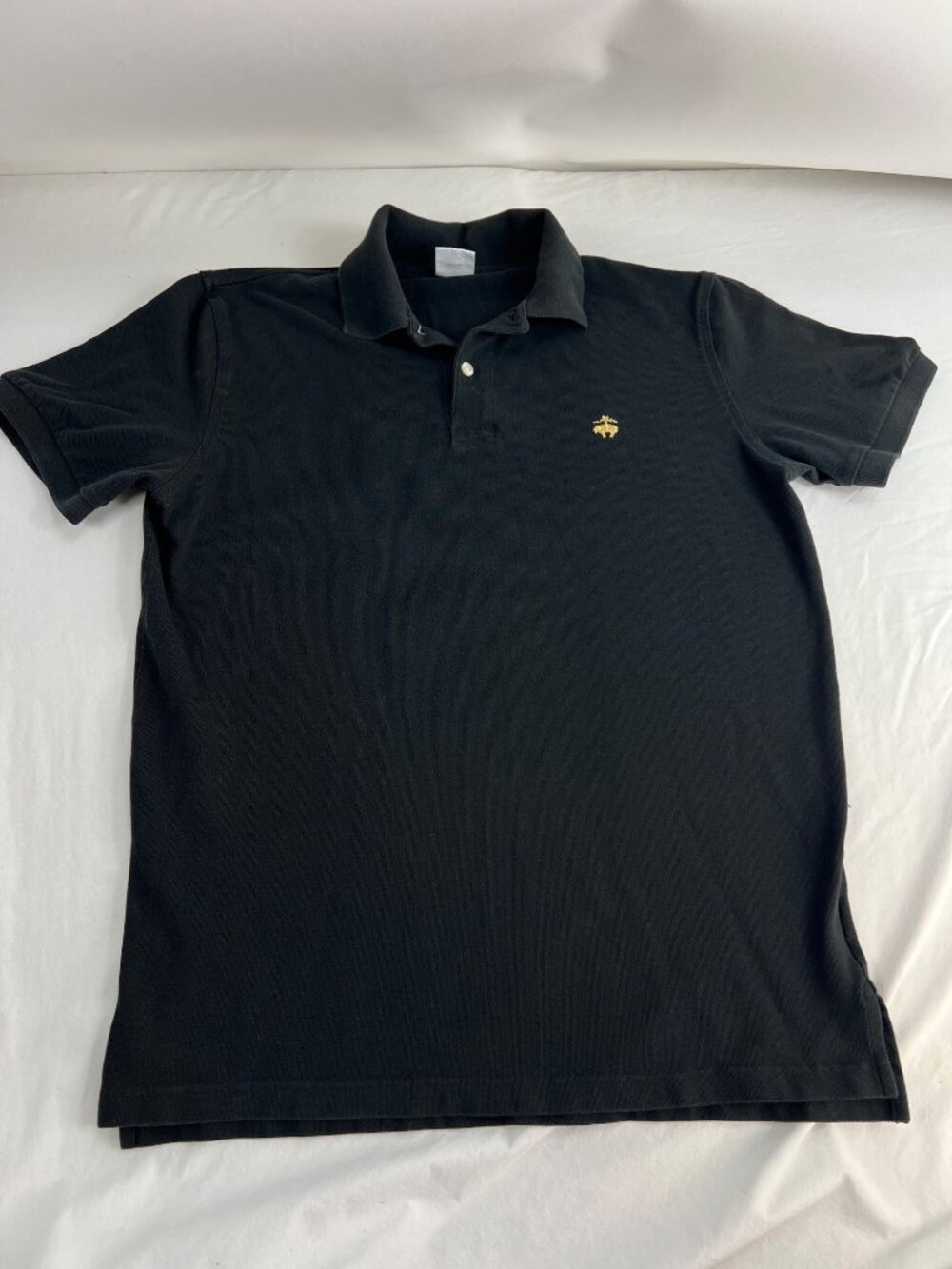 Brooks Brothers Mens Black Slim Fit Performance Polo Shirt L 100% Cotton